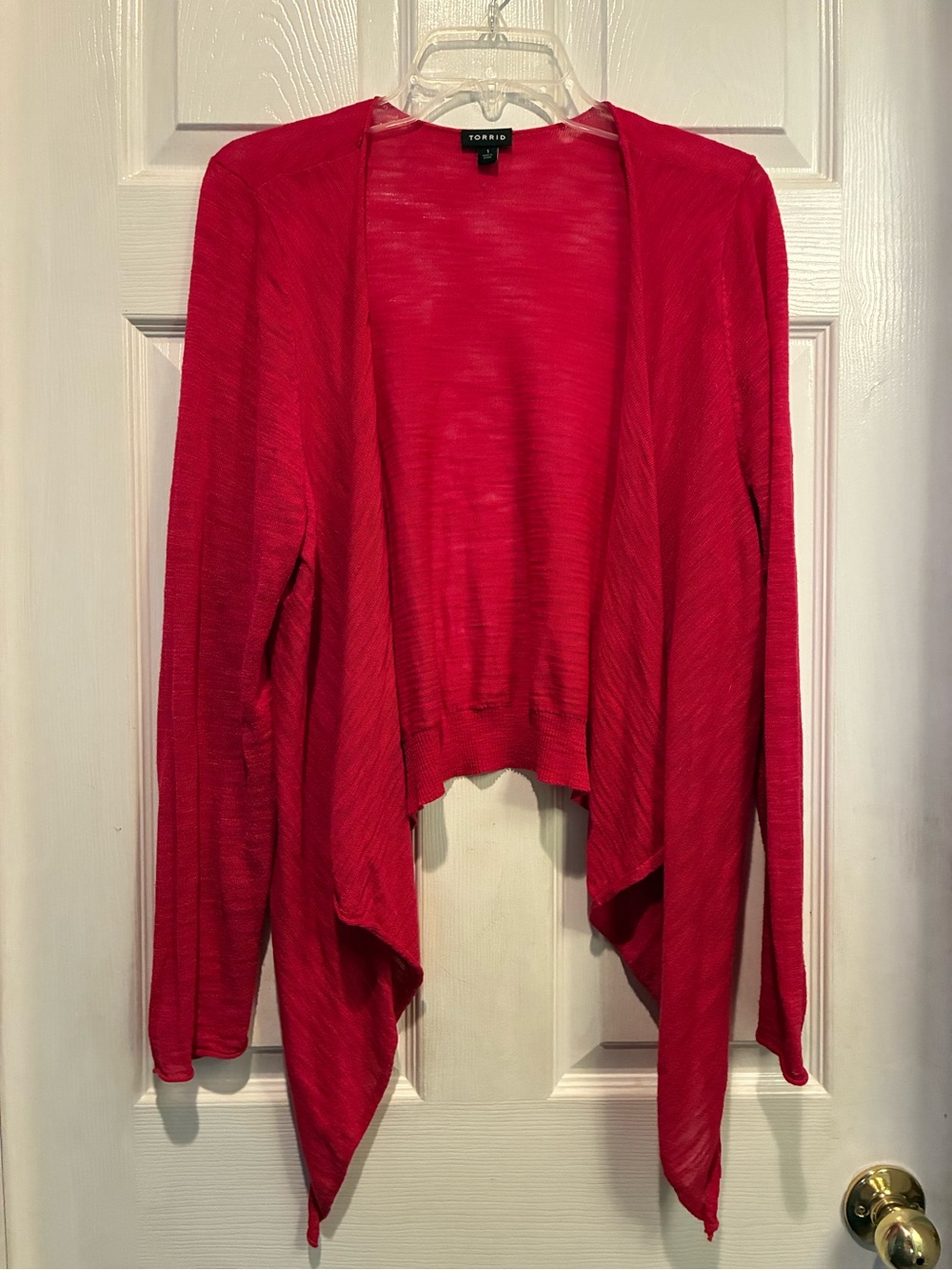 torrid Hot Pink Fuschia Open-Front Draped Cardigan